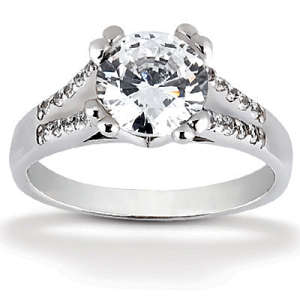Goldara, 18k Pave Engagement Ring
