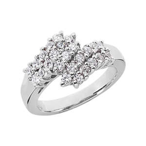 Goldara, 18k bypass diamond ring