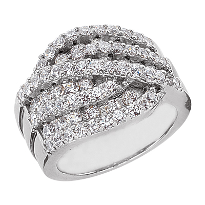 18K Crossover Diamond Ring • GOLDARA