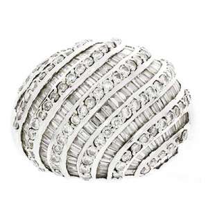 Goldara, 8K Dome Pave Diamond Ring