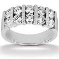 Goldara, 18k double row channel setting wedding band