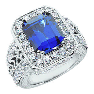goldara, 18K Emerald Cut Colored Gemstone Ring