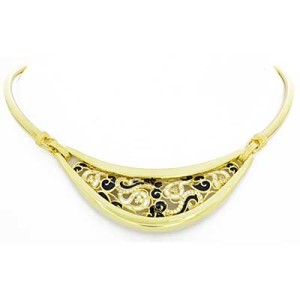 Goldara, 18K Paisley Collar Necklace