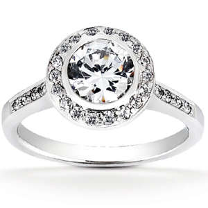 Goldara, 18k halo engagement ring-00058