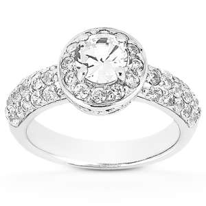 Goldara, 18K Halo Engagement Ring