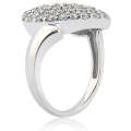 Goldara, 18k heart pave diamond ring