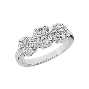 Goldara, 18k jasmine cluster diamond ring