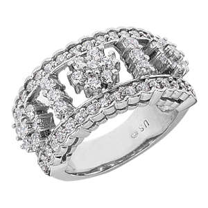 Goldara, 18k jasmine cluster diamond ring