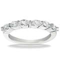 Goldara, 18k marquise prong setting wedding band