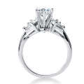 Goldara, 18k marquise side stones engagement ring