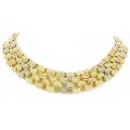 Goldara, 18K Tri Tone Weave Necklace