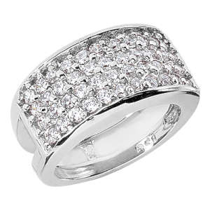 Goldara, 18k multirow diamond ring