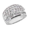 Goldara, 18k multirow marquise diamond ring