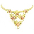 Goldara, 18K Pink Rose Necklace