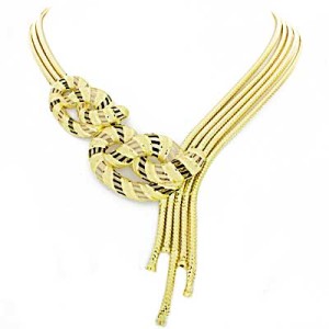 Goldara, 18K Serpent Knot Necklace