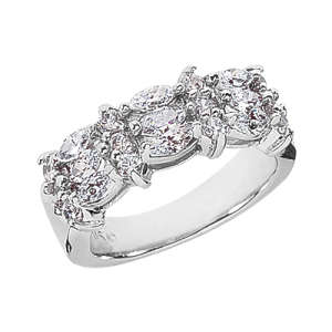 Goldara, 18k stacked marquise diamond ring