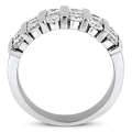 Goldara, 18k three row prong setting wedding band