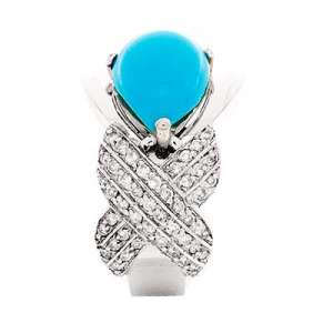Goldara, 18k turquoise diamond ring