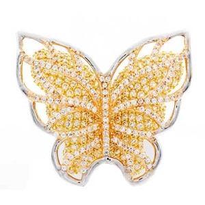Goldara, 18K Butterfly Pave Ring
