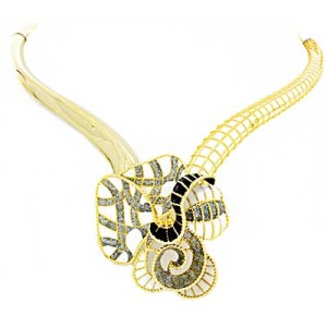 Goldara, 18K Venetian Flower Collar Necklace