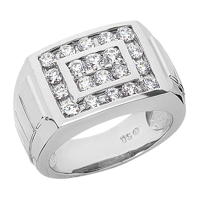 Men's 18K Channel Set Diamond Ring • GOLDARA
