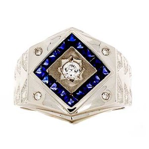 Goldara, Men's 18K Sapphire Fancy Ring
