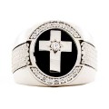 Goldara, Men's 18K Cross Ring