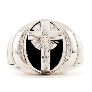 Goldara, Men's 18K Crucifix Ring