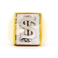 Goldara, Men's 18K Dollar Sign Fancy Ring