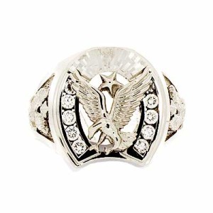 Goldara, Men's 18K Horse Shoe Eagle Ring