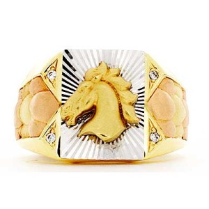 Goldara, Men's 18K Horse Fancy Ring