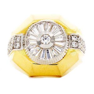 Goldara, Men's 18K Octagonal Halo Ring