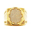 Goldara, Men's 18K Octagonal Halo Ring