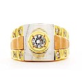 Goldara, Men's 18K Tri Tone Rolex Ring