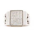 Goldara, Men's 18K Square Pavé Ring