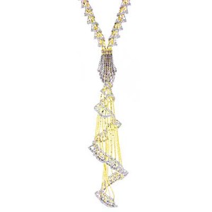 Goldara, 18K Spiral Chandelier Necklace