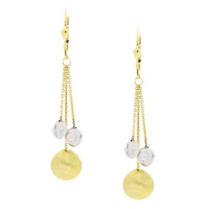 Goldara, 18K Gold Bead Drop Earrings
