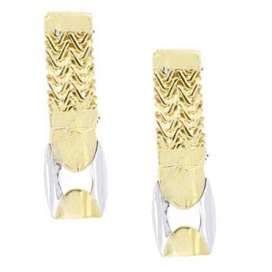 Goldara, 18K Clasp Mesh Earrings