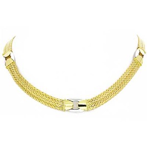 Goldara, 18K Clasp Mesh Necklace