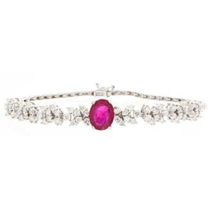 Goldara, 18K Diamond Ruby Bracelet