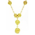 Goldara, 18K Filigree Ball Drop Necklace