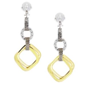 Goldara, 18K Geometric Drop Earrings