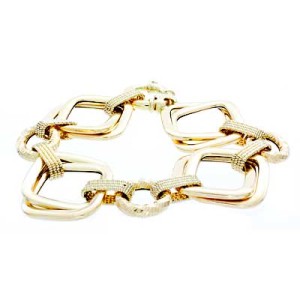 Goldara, 18K Geometric Link Bracelet