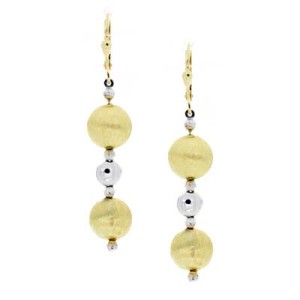 Goldara, 18K Gold Bead Drop Earring