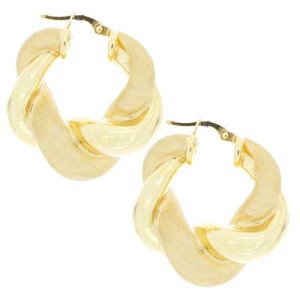 Goldara, 18K Twist Hoop Earrings