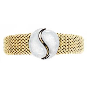 Goldara, 18K Ying Yang Mesh Bracelet