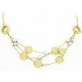 Goldara, 18K Multi Row Gold Bead Necklace