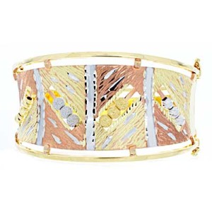 Goldara, 18K Multicolor Geometric Bangle