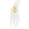 Goldara, 18K Orbital Drop Bypass Bangle