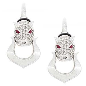 Goldara, 18K Panter Diamond Earrings